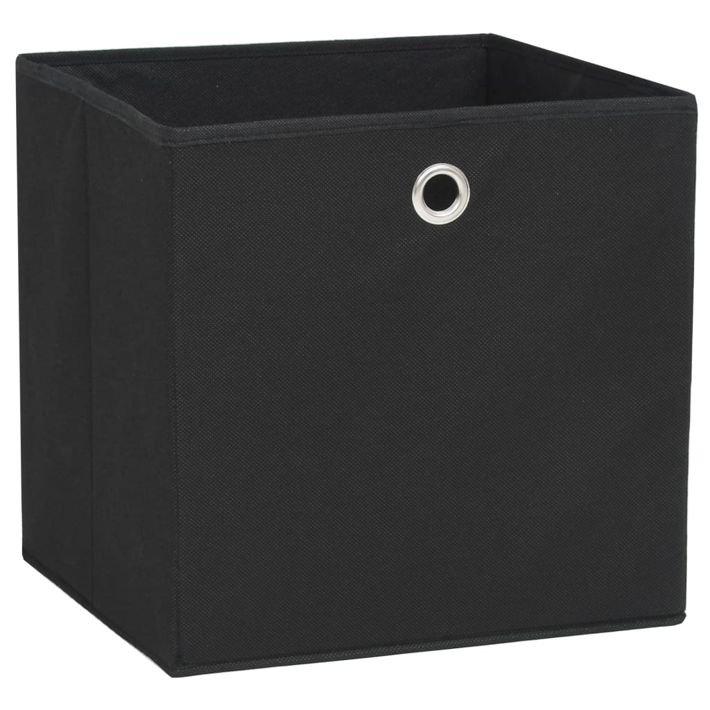 VidaXL Aufbewahrungsboxen, 4 Stück, 28 x 28 x 28 cm, Vliesstoff, Schwarz