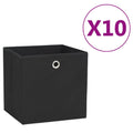 VidaXL Aufbewahrungsboxen, 10 Stück, 28 x 28 x 28 cm, Vliesstoff, Schwarz