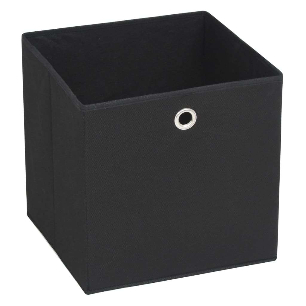 VidaXL Aufbewahrungsboxen, 10 Stück, 28 x 28 x 28 cm, Vliesstoff, Schwarz