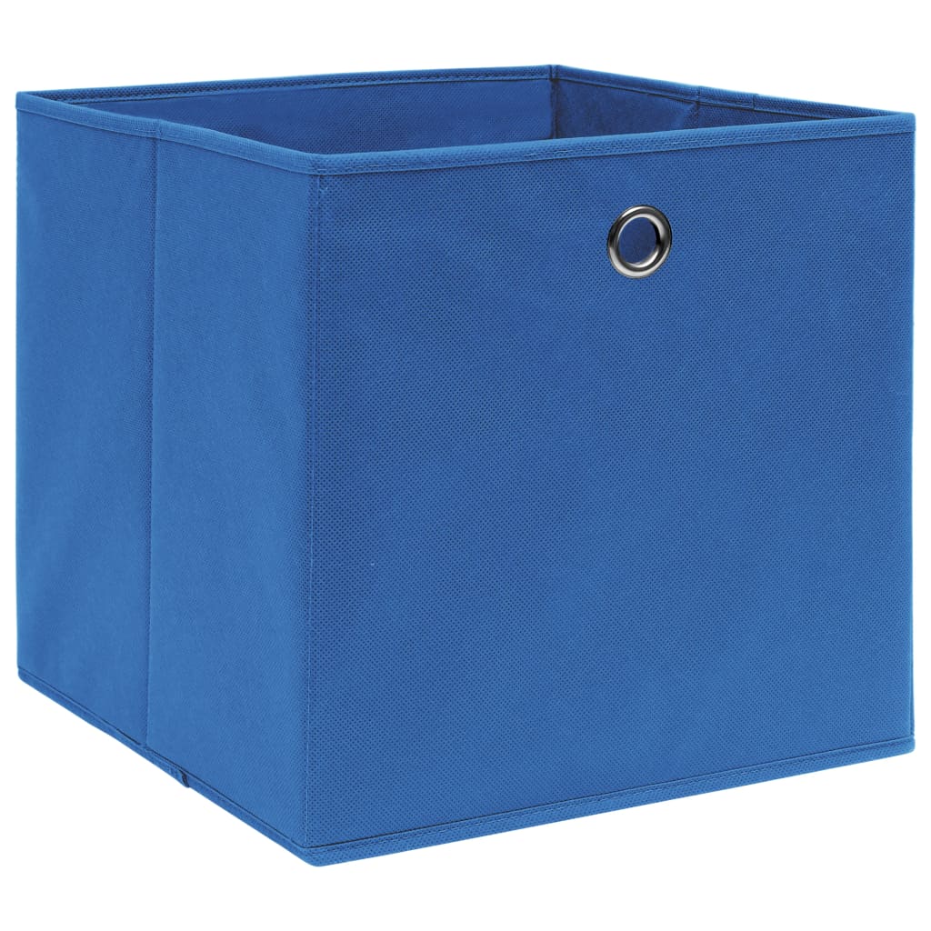 VidaXL Aufbewahrungsboxen, 4 Stück, 28 x 28 x 28 cm, Vliesstoff, Blau