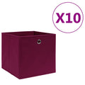 VIDAXL -Speicherboxen 10 Stück 28x28x28 cm Nicht -verwobener Stoff dunkelrot