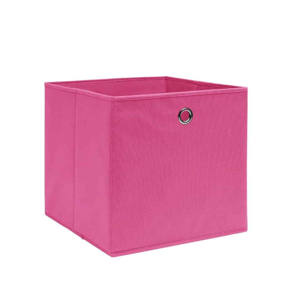 VidaXL Aufbewahrungsboxen, 4 Stück, 28 x 28 x 28 cm, Vliesstoff, Rosa