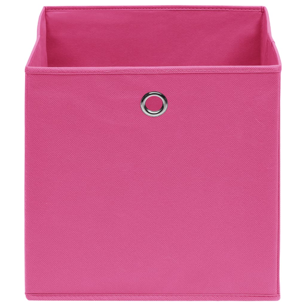 VidaXL Aufbewahrungsboxen, 10 Stück, 28 x 28 x 28 cm, Vliesstoff, Rosa