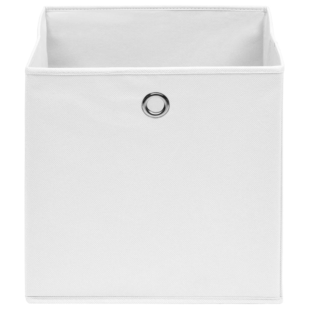 VidaXL Aufbewahrungsboxen, 4 Stück, 28 x 28 x 28 cm, Vliesstoff, Weiß