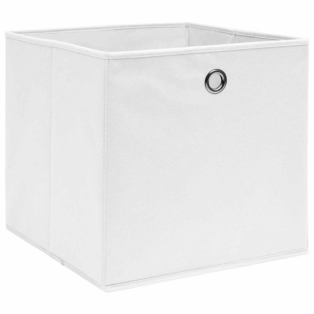 Vidaxl opbergboxen 10 st 28x28x28 cm nonwoven stof wit