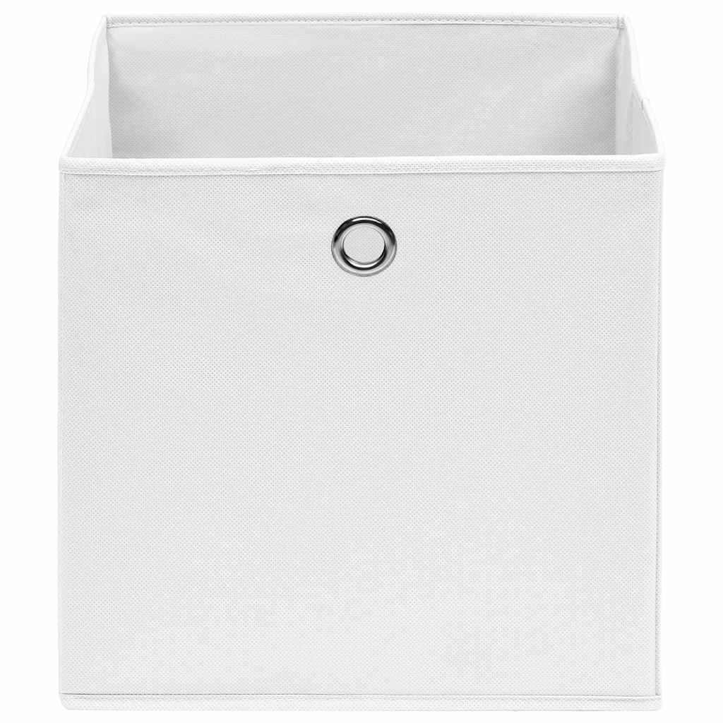 Vidaxl opbergboxen 10 st 28x28x28 cm nonwoven stof wit