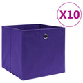 VidaXL Aufbewahrungsboxen, 10 Stück, 28 x 28 x 28 cm, Vliesstoff, Lila