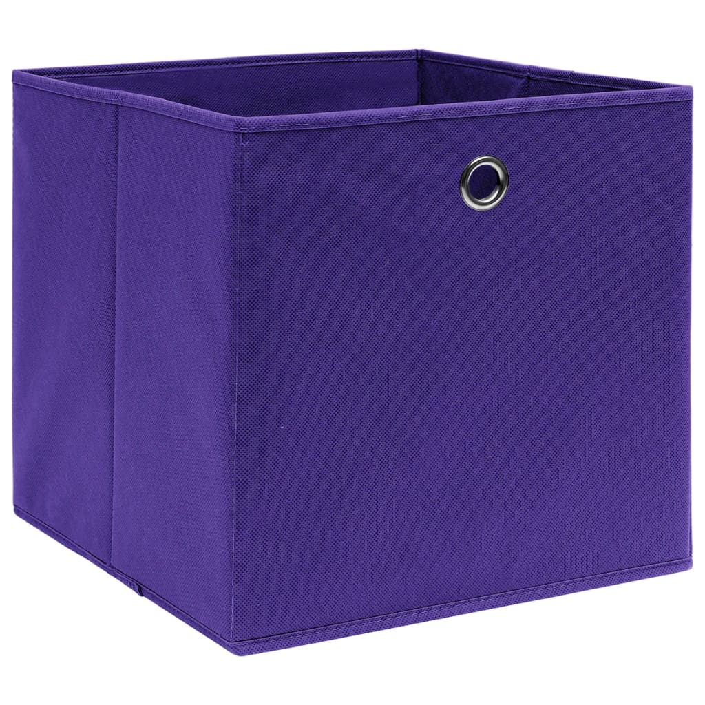 VidaXL Aufbewahrungsboxen, 10 Stück, 28 x 28 x 28 cm, Vliesstoff, Lila