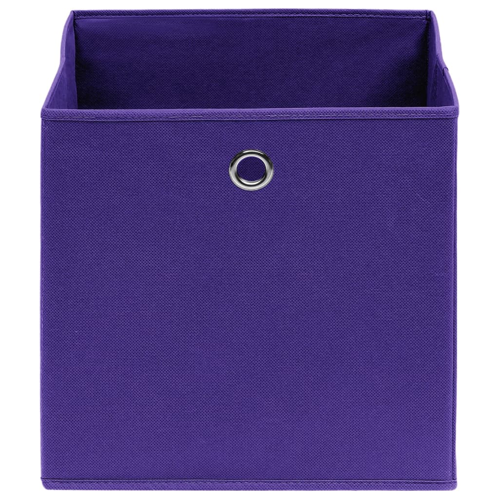 VidaXL Aufbewahrungsboxen, 10 Stück, 28 x 28 x 28 cm, Vliesstoff, Lila