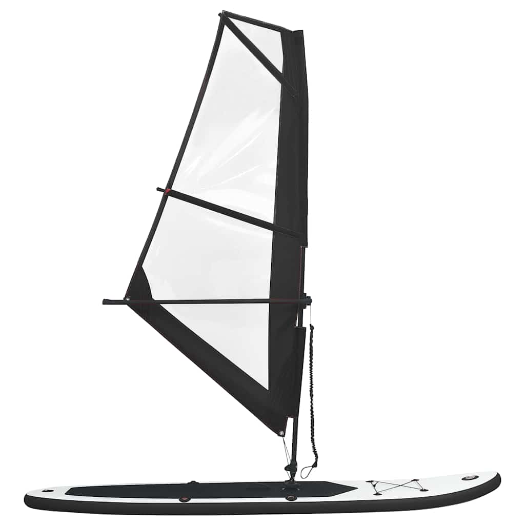 Vidaxl Stand-Up-Paddleboard mit Dichtungsset, schwarz-weiß