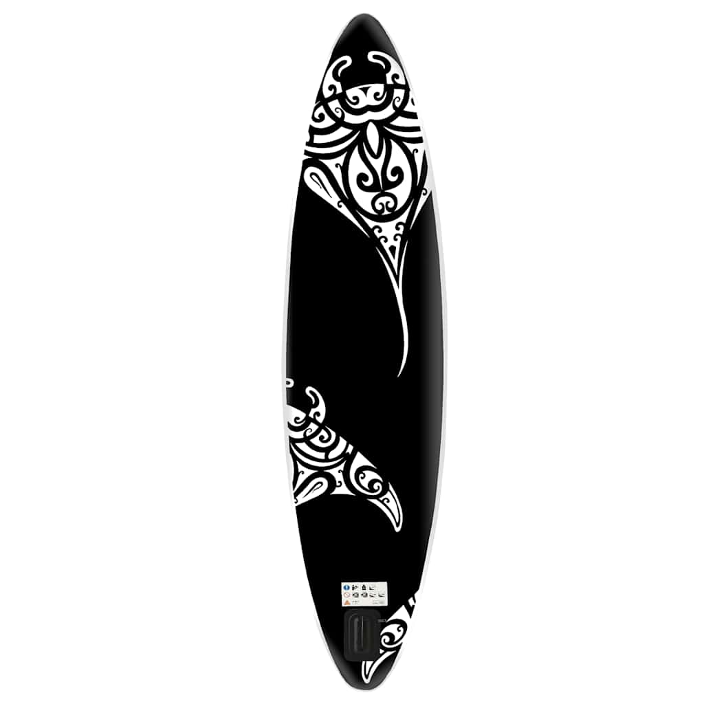 VidaXL Stand Up Paddleboard Set 305x76x15 cm Schwarz