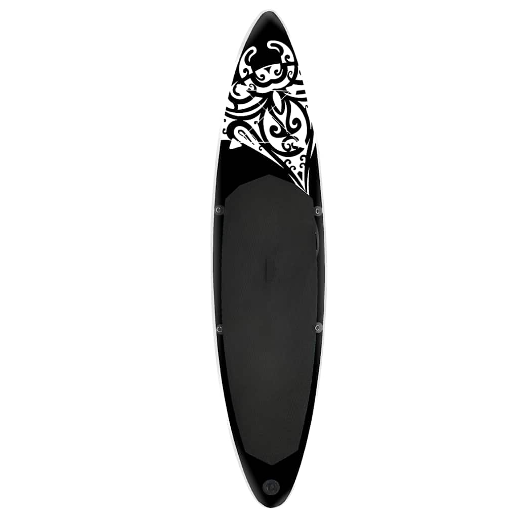 VidaXL Stand Up Paddleboard Set aufblasbar 366x76x15 cm schwarz