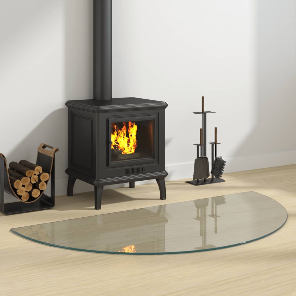 VIDAXL -Glasplatte für Kamin halb 1200 x 600 mm