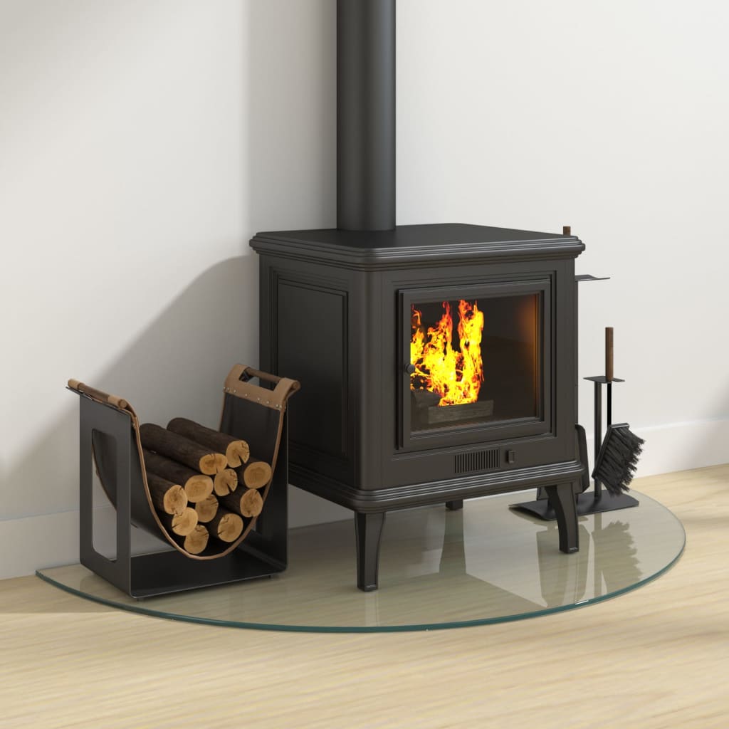 VIDAXL - Glasplatte für Kamin, halb 1000 x 500 mm