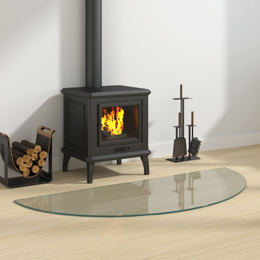 VIDAXL -Glasplatte für Kamin halb 1200 x 500 mm
