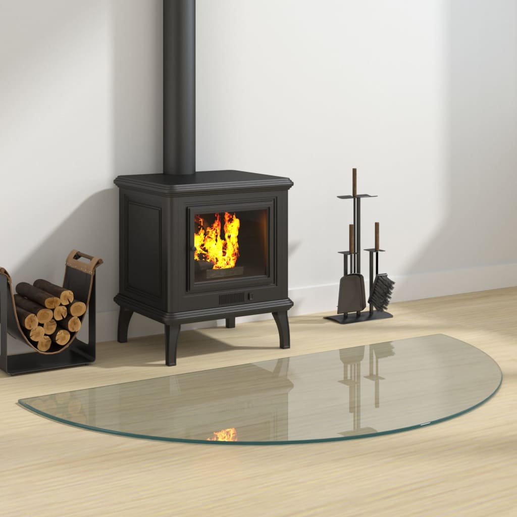 VIDAXL -Glasplatte für Kamin halb 1200 x 600 mm