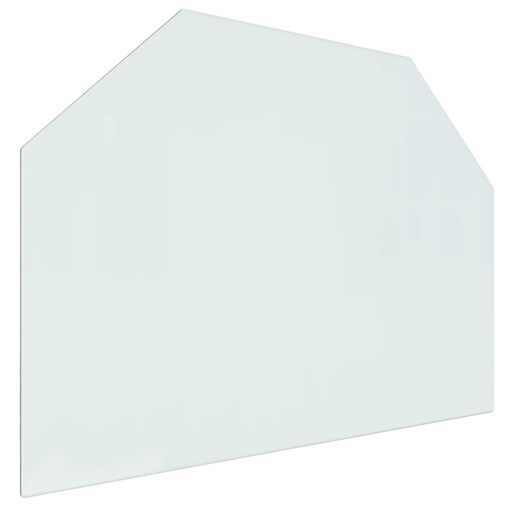 VIDAXL Glasplatte Kamin sechseckig 80x60 cm