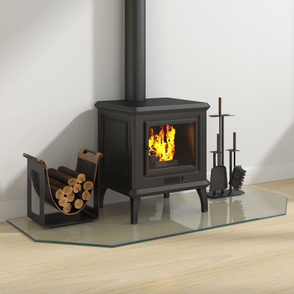 VIDAXL Glasablagen Kamin sechseckig 120x50 cm