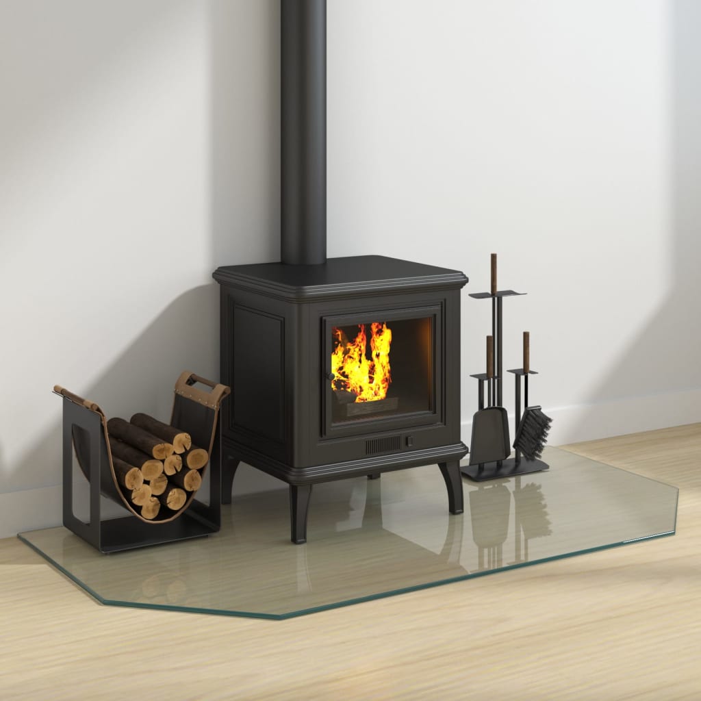 VIDAXL Glasablagen Kamin sechseckig 120x60 cm