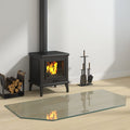 VIDAXL Glasablagen Kamin sechseckig 120x60 cm