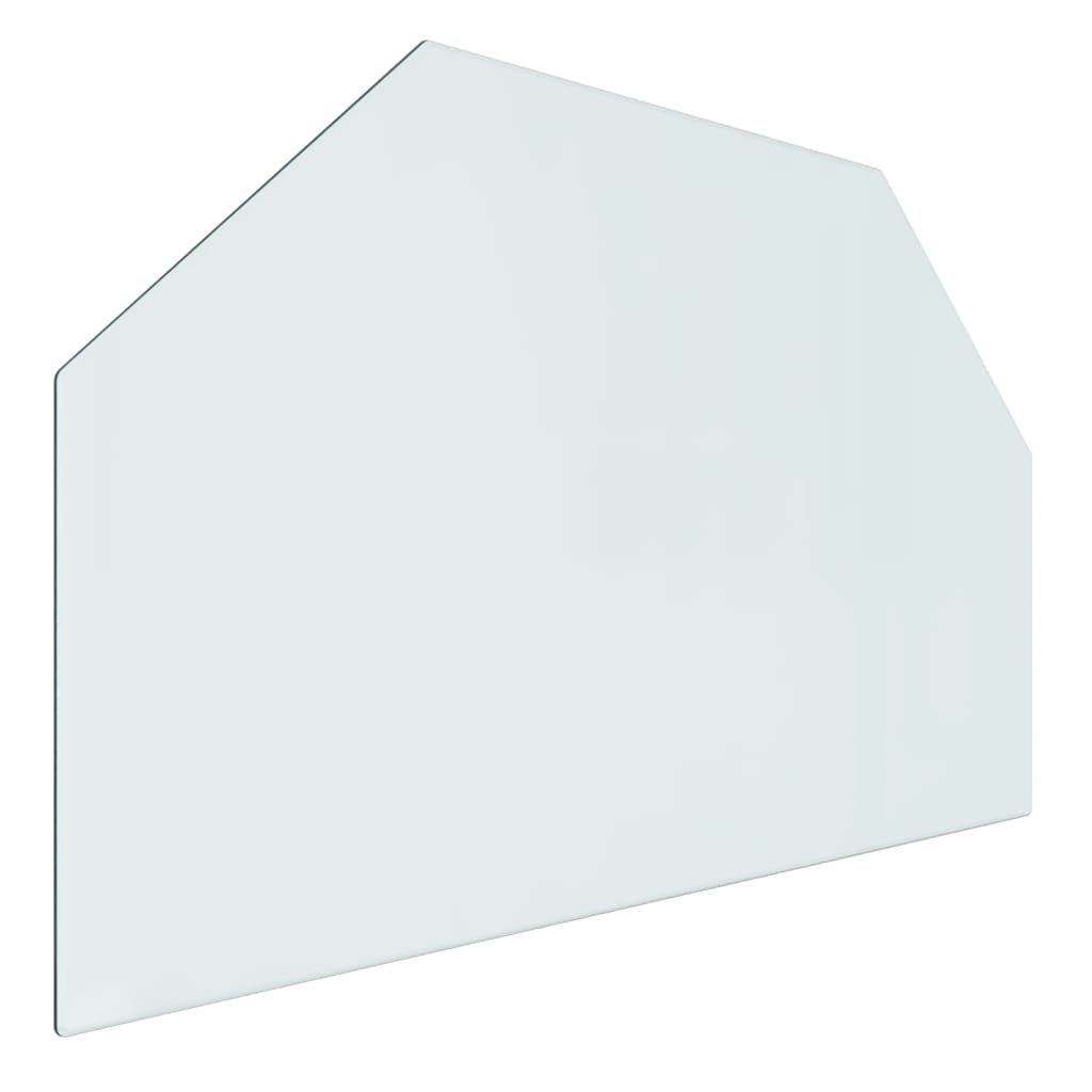 VIDAXL Glasablagen Kamin sechseckig 80x50 cm