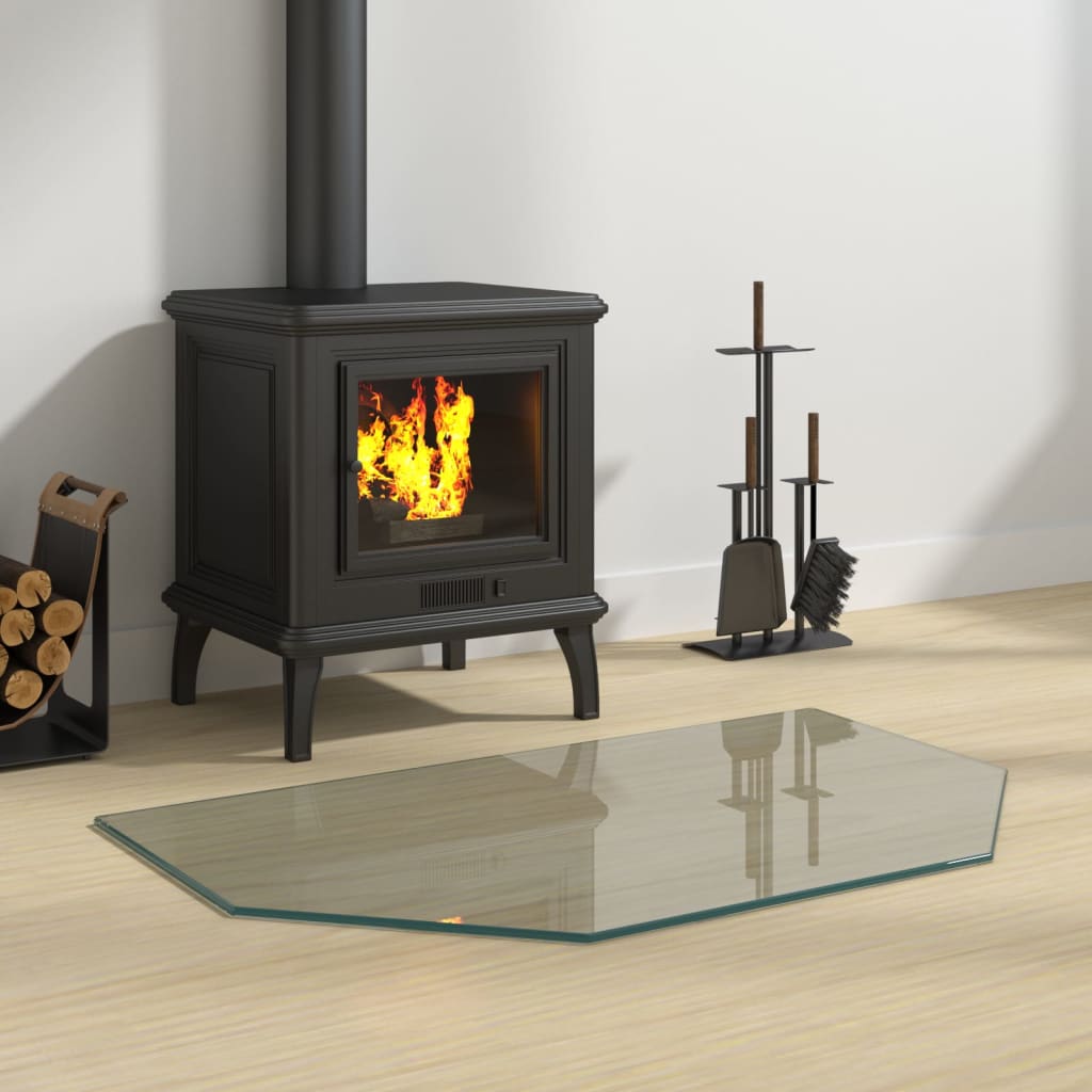 VIDAXL Glasablagen Kamin sechseckig 80x50 cm