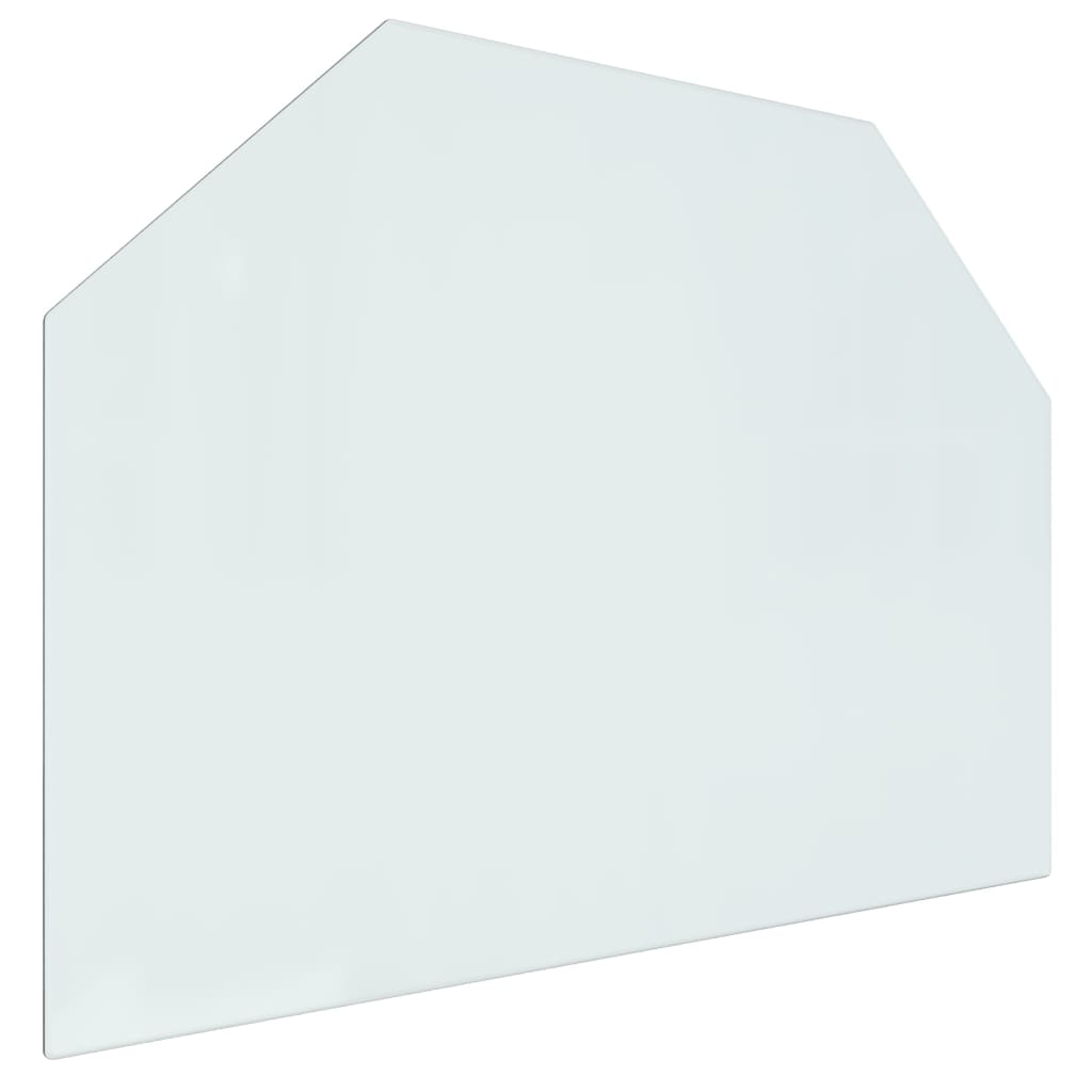 VIDAXL Glasplatte Kamin sechseckig 80x60 cm