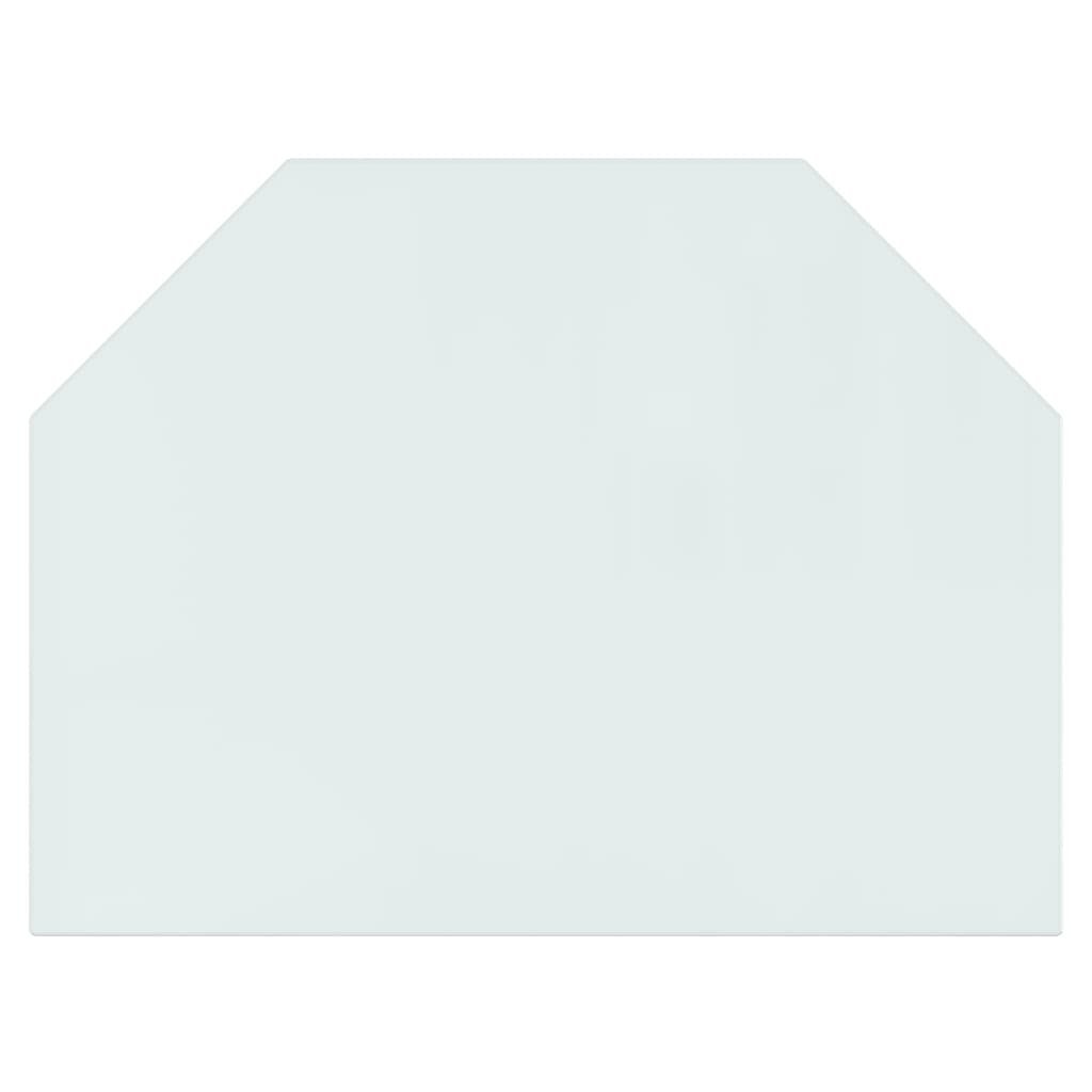 VIDAXL Glasplatte Kamin sechseckig 80x60 cm