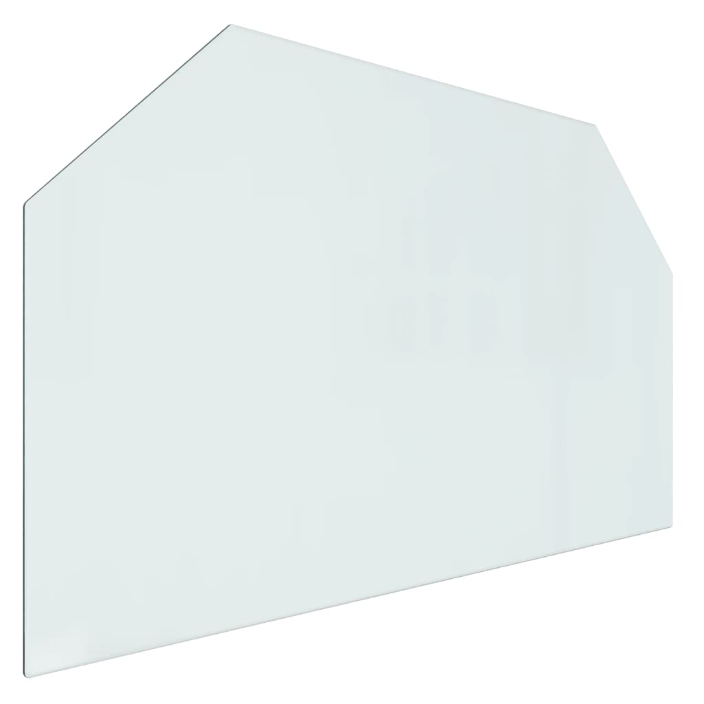 VIDAXL Glasablagen Kamin sechseckig 100x60 cm