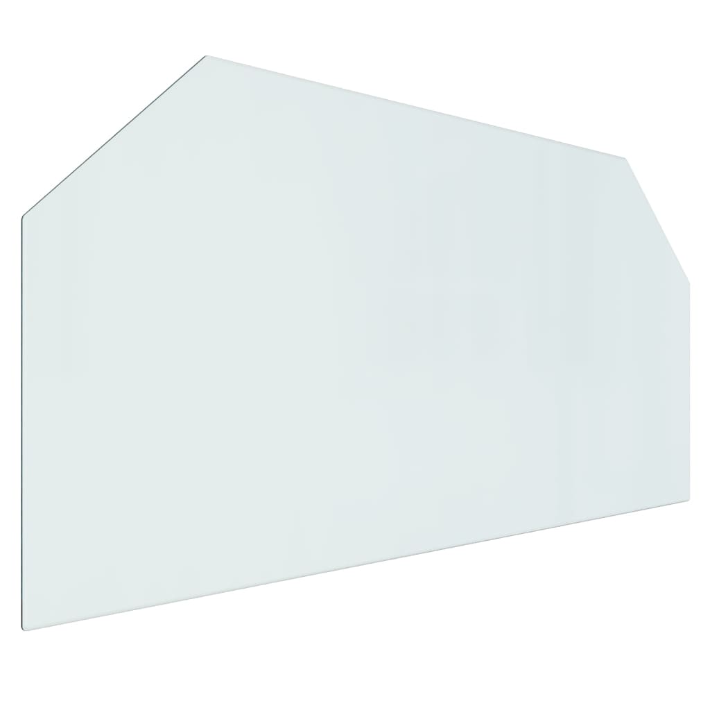 VIDAXL Glasablagen Kamin sechseckig 120x60 cm
