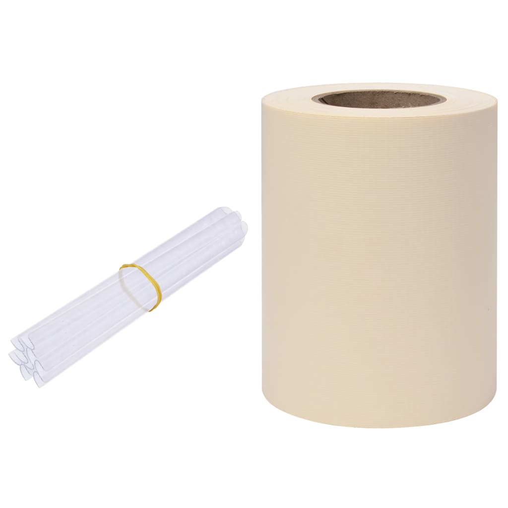 VidaXL Gartensichtschutz 35 x 0,19 m PVC Creme
