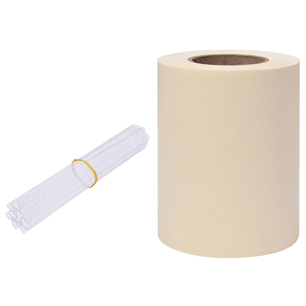 Vidaxl privacystrip 70x0,19 m pvc crèmekleurig