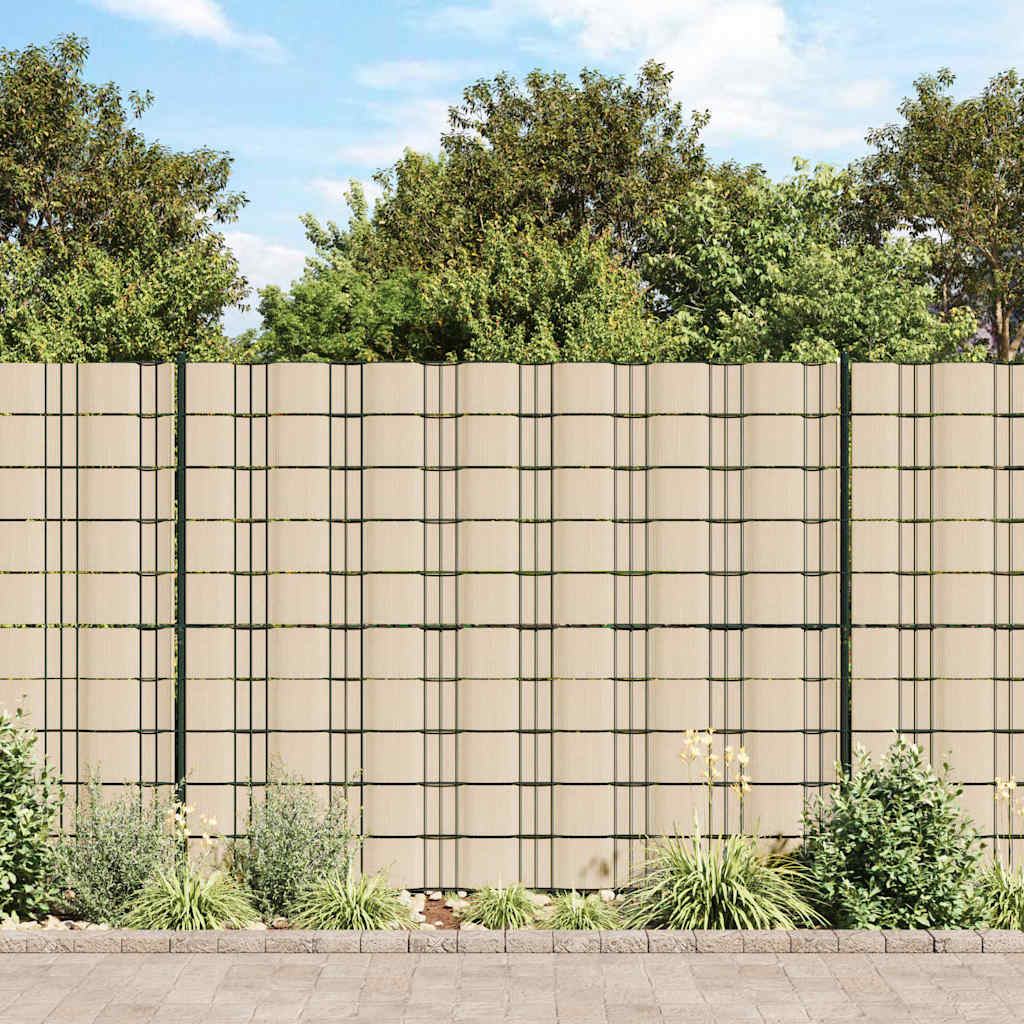 Vidaxl privacystrip 70x0,19 m pvc crèmekleurig