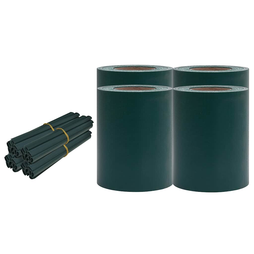 Vidaxx Gartenbildschirme 4 STK 35x0,19 M PVC MAT GRÜN