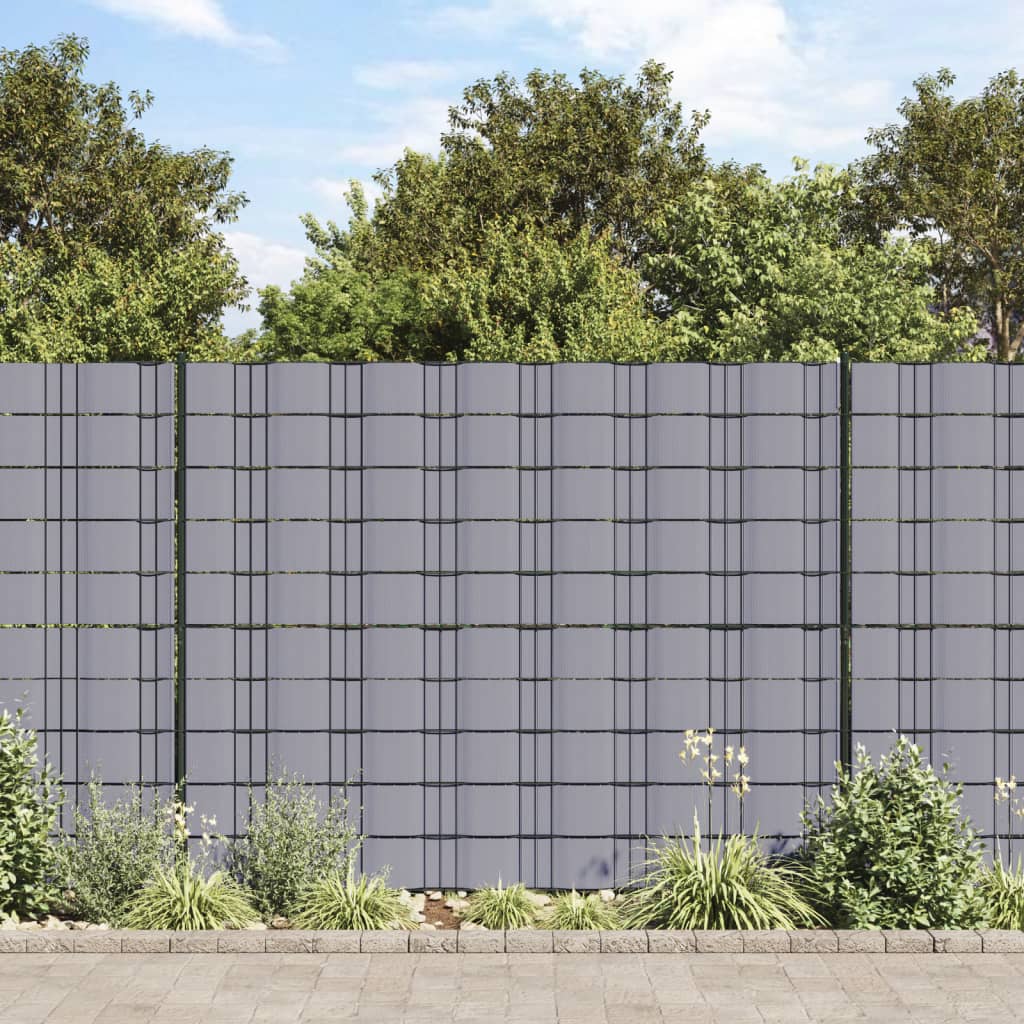 VidaXL Gartensichtschutz 4 ST 35x0,19 m PVC Matt Hellgrau