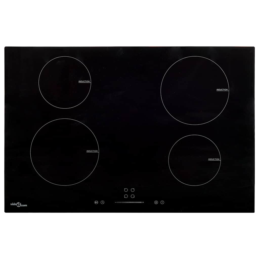 VIDAXL -Induktionskochfeld 4 Zonen Beruhrungssteuerung 7000 W 77 cm Glas