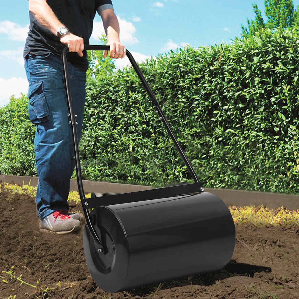 VidaXL Rasenwalze 50 l 63 cm Schwarz