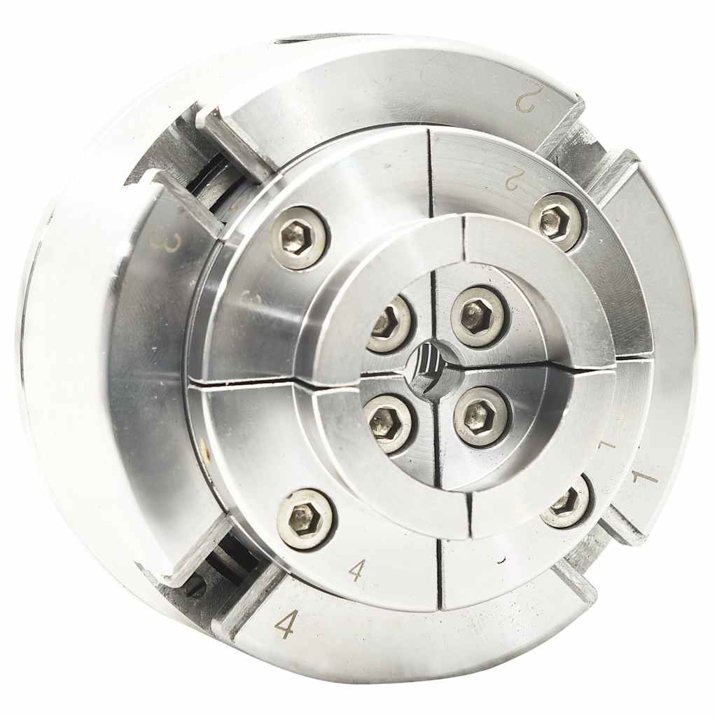 VidaXL Holzklauenfutter, 4 Backen, M33-Anschluss, 96 mm, Stahl, silberfarben