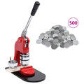 Vidaxl buttonmachine met 500 st buttononderdelen 25 mm