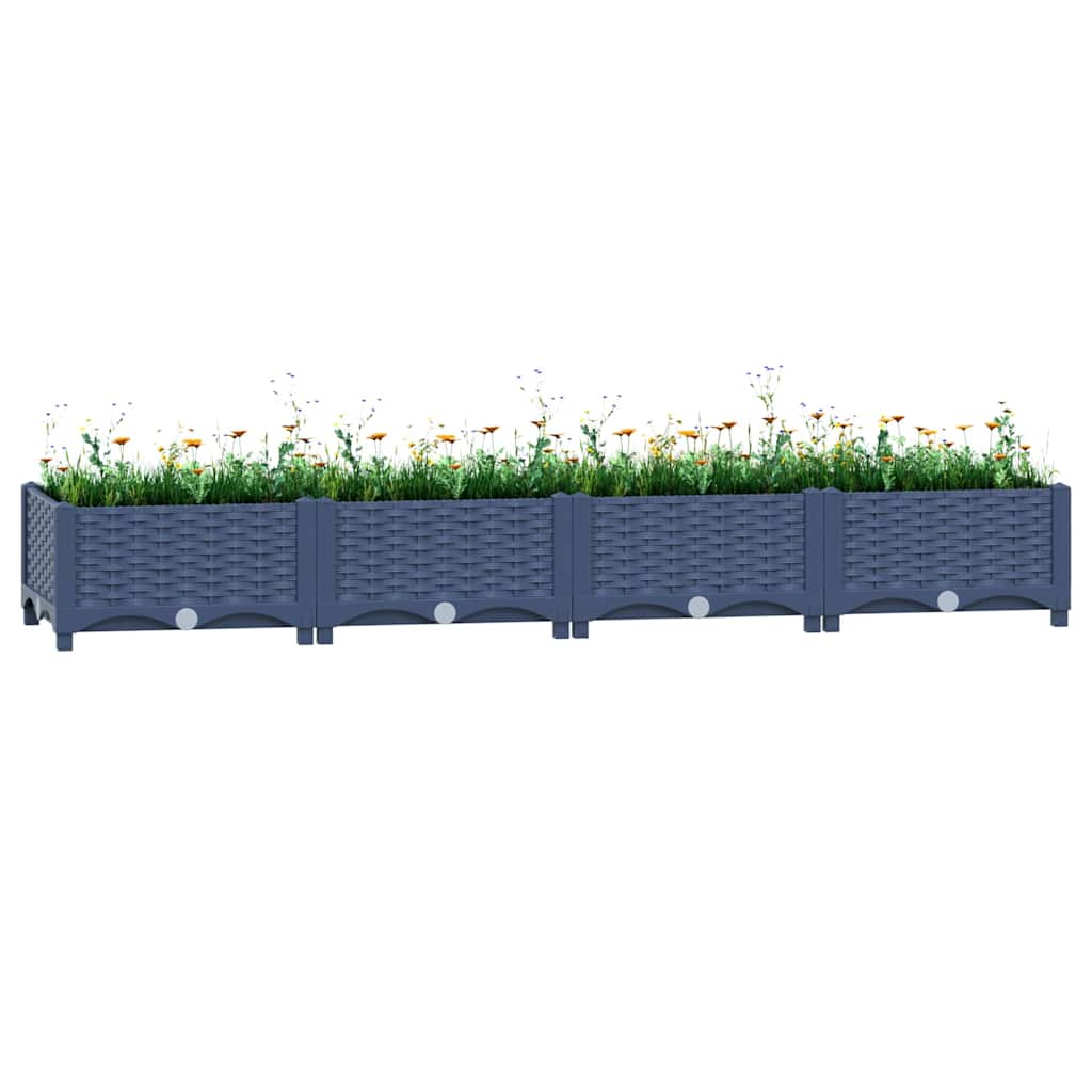 VIDAXL -Flanzer Höhe 160 x 40 x 23 cm Polypropylen