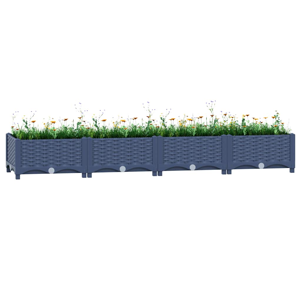 VIDAXL -Flanzer Höhe 160 x 40 x 23 cm Polypropylen
