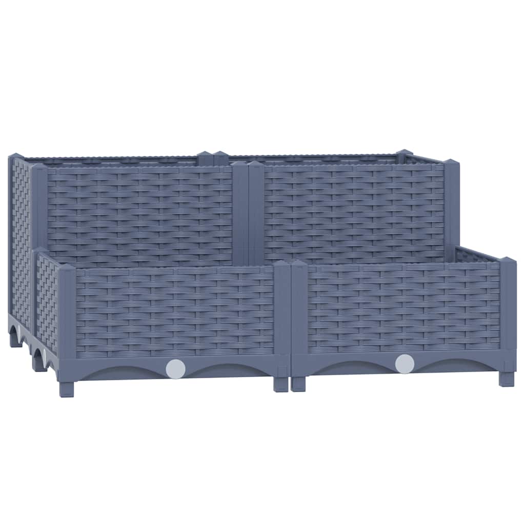 VIDAXL -Flanzer Höhe 80 x 80 x 38 cm Polypropylen