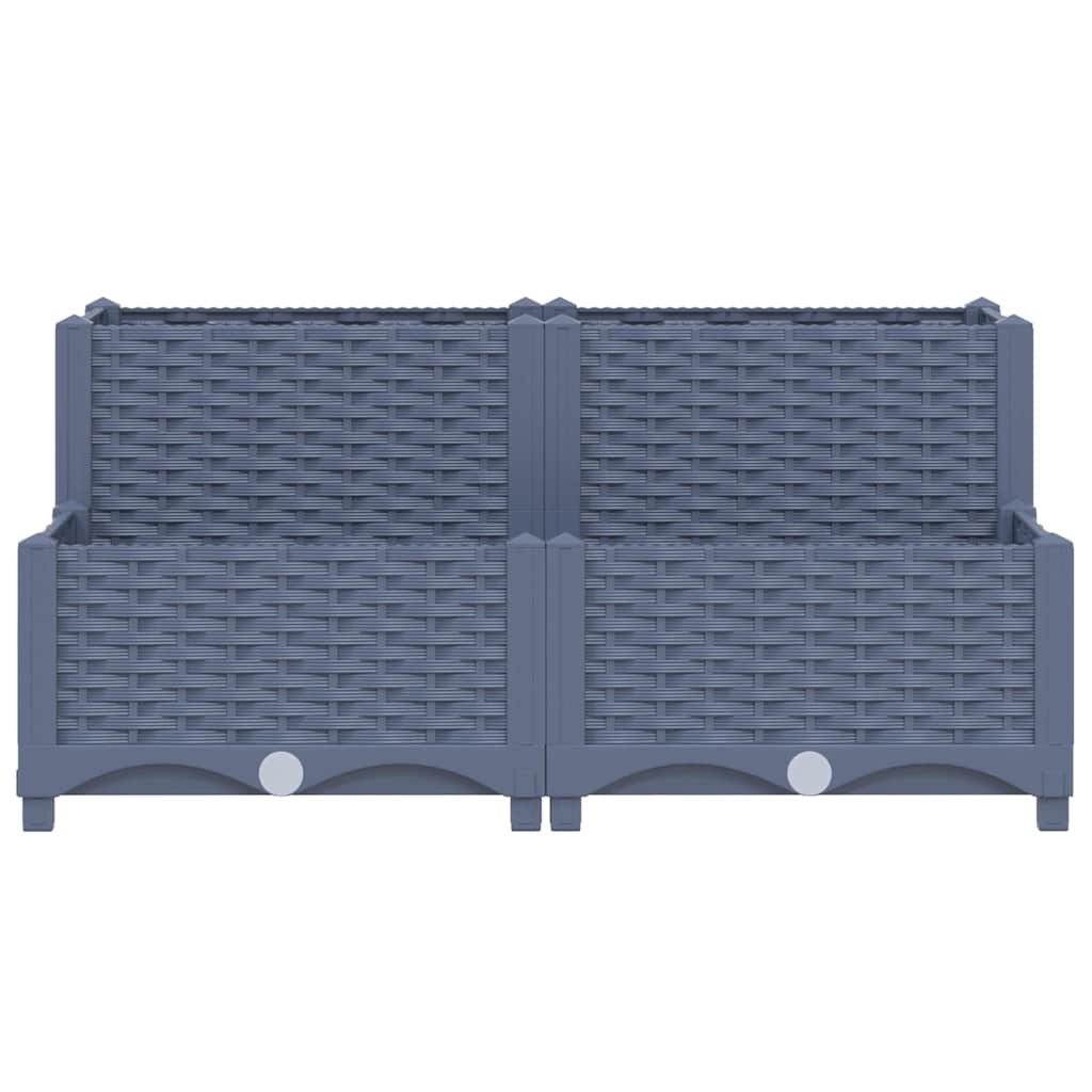 Vidaxl plantenbak verhoogd 80x80x38 cm polypropyleen