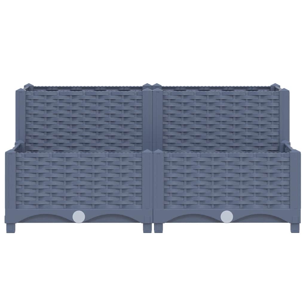 VIDAXL -Flanzer Höhe 80 x 80 x 38 cm Polypropylen