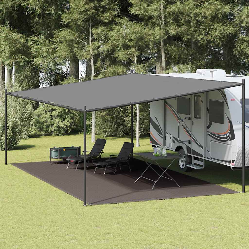 Vidaxl tenttapijt 400x800 cm hdpe antracietkleurig