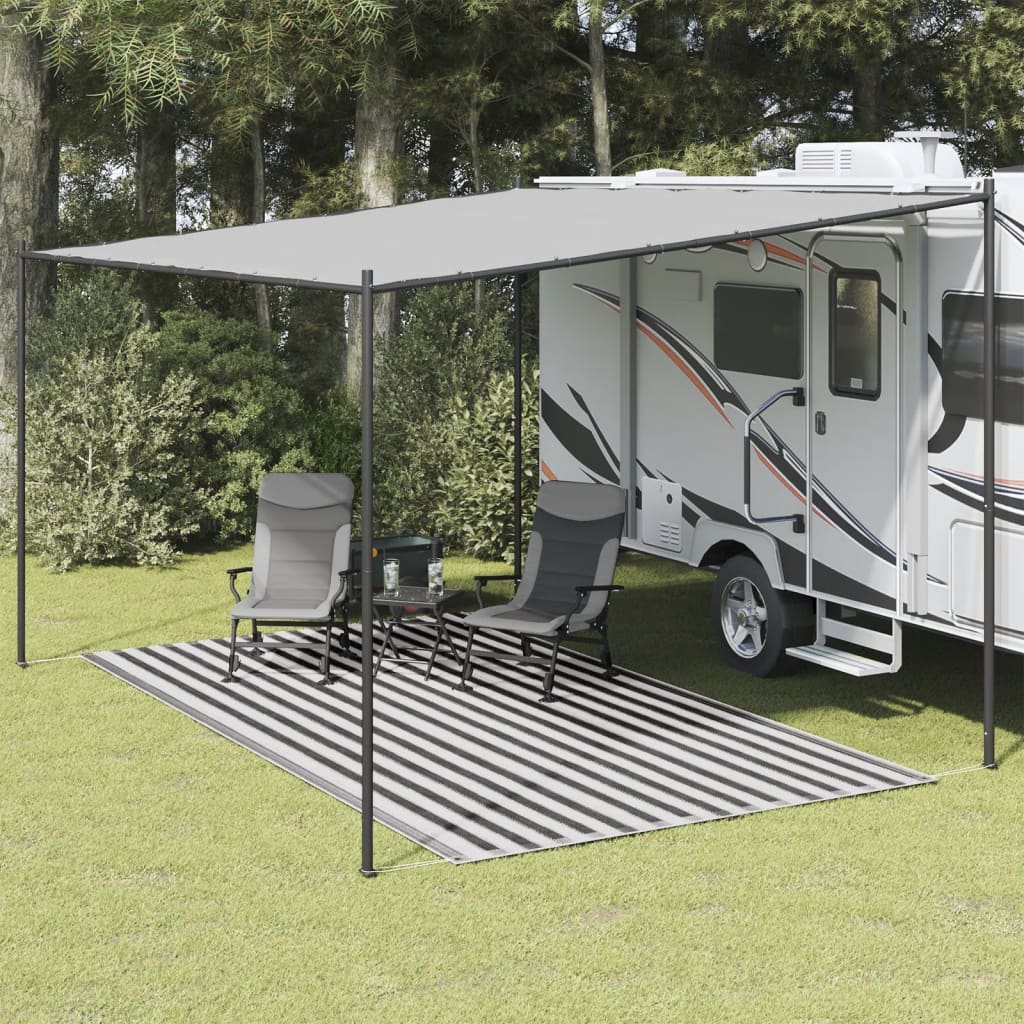 VidaXL Zeltteppich 250x400 cm Anthrazit und Weiß