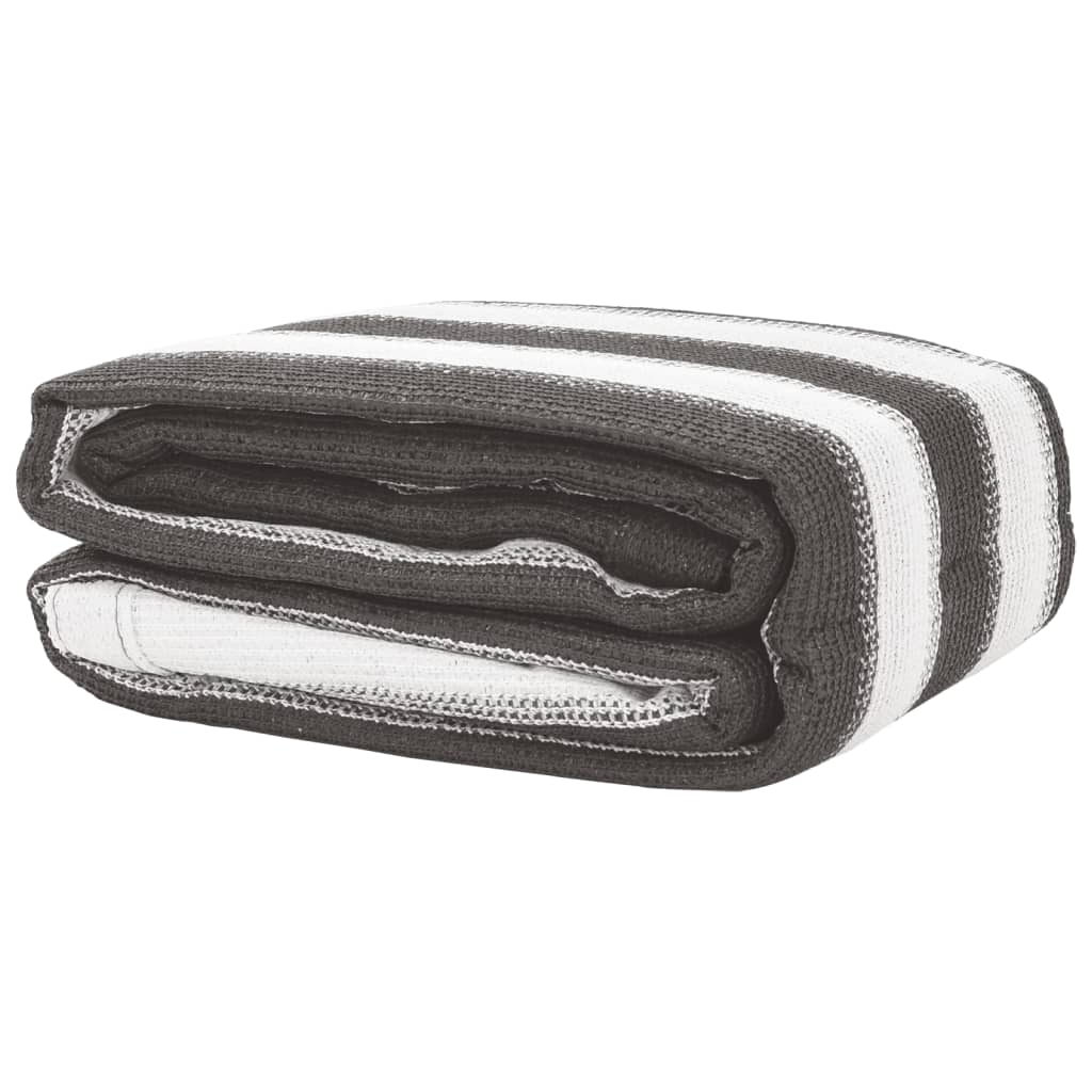 VidaXL Zeltteppich 400x700 cm HDPE -Anthrazit und Weiß