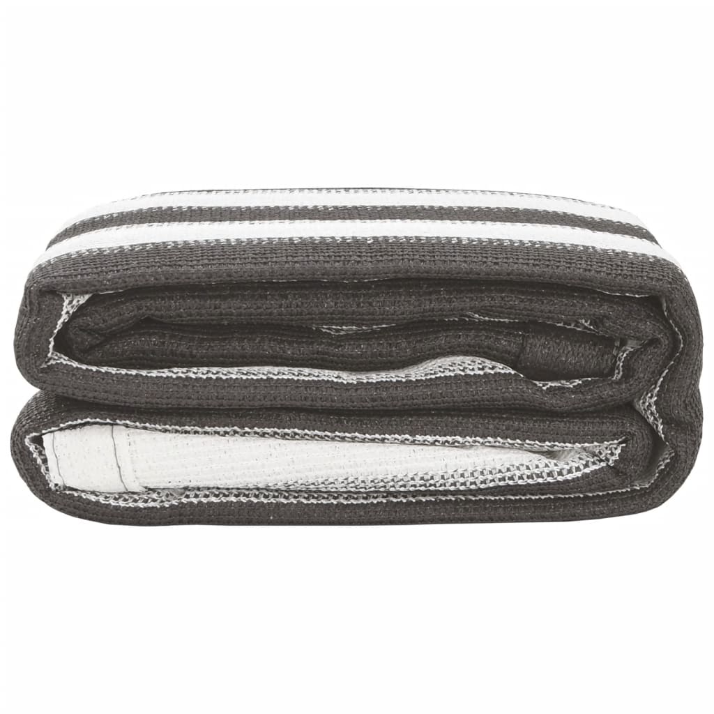 VidaXL Zeltteppich 400x700 cm HDPE -Anthrazit und Weiß