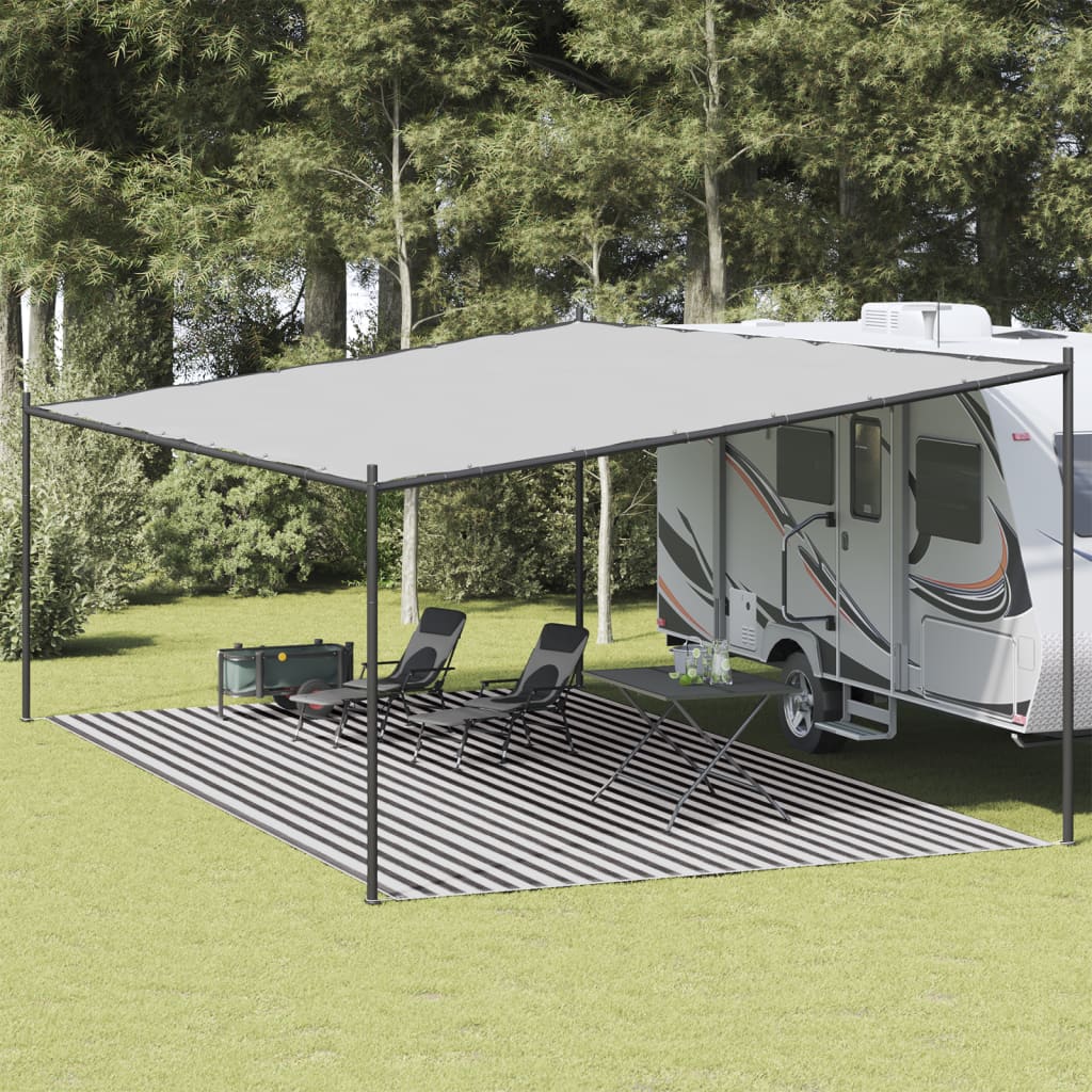 VidaXL Zeltteppich 400x700 cm HDPE -Anthrazit und Weiß