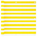 Vidaxl balkonscherm 90x300 cm hdpe geel en wit